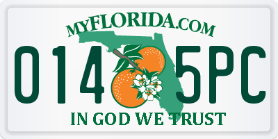 FL license plate 0145PC