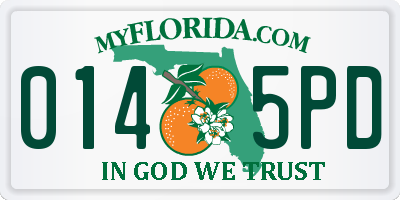 FL license plate 0145PD