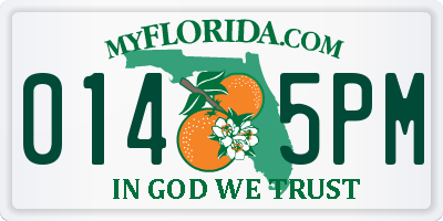 FL license plate 0145PM