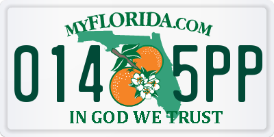 FL license plate 0145PP