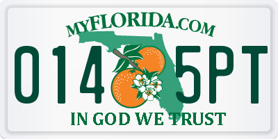 FL license plate 0145PT