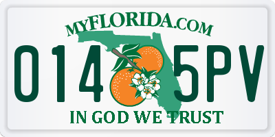 FL license plate 0145PV