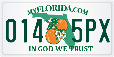 FL license plate 0145PX