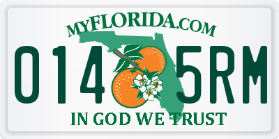 FL license plate 0145RM