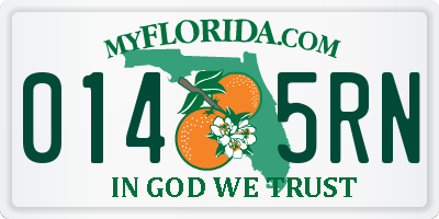 FL license plate 0145RN