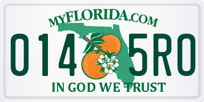 FL license plate 0145RO