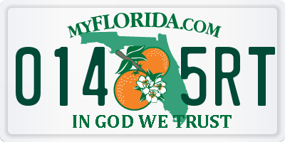 FL license plate 0145RT