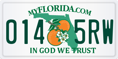 FL license plate 0145RW