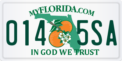 FL license plate 0145SA