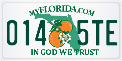 FL license plate 0145TE