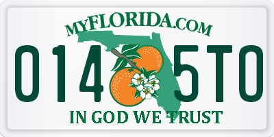 FL license plate 0145TO
