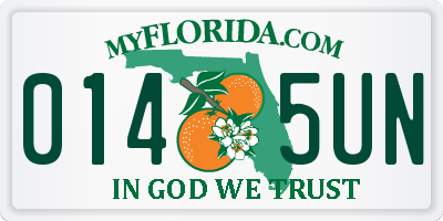 FL license plate 0145UN