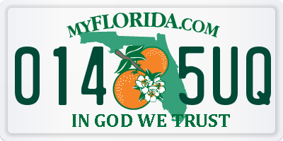 FL license plate 0145UQ