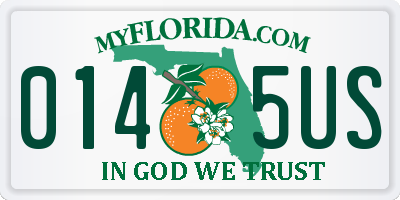 FL license plate 0145US