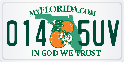 FL license plate 0145UV