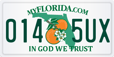 FL license plate 0145UX