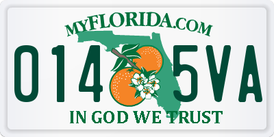 FL license plate 0145VA