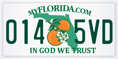 FL license plate 0145VD