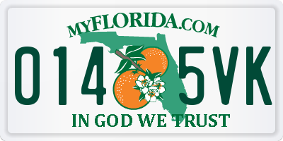 FL license plate 0145VK