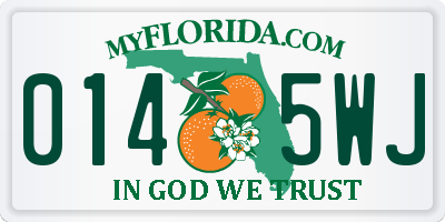 FL license plate 0145WJ