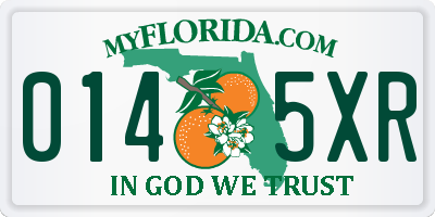 FL license plate 0145XR