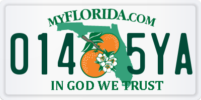 FL license plate 0145YA