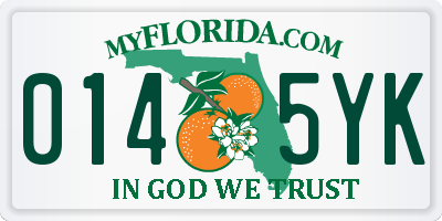 FL license plate 0145YK