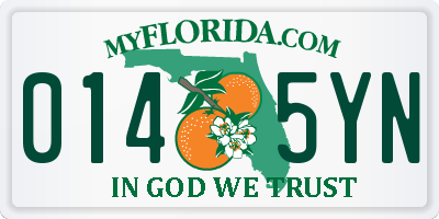 FL license plate 0145YN