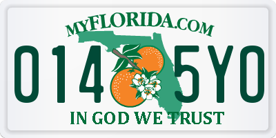 FL license plate 0145YO