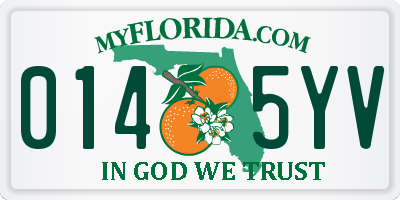 FL license plate 0145YV