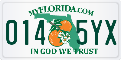 FL license plate 0145YX