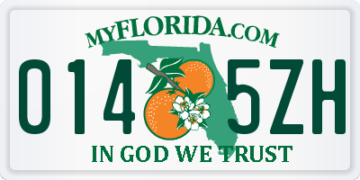 FL license plate 0145ZH