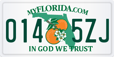 FL license plate 0145ZJ