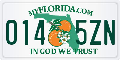 FL license plate 0145ZN