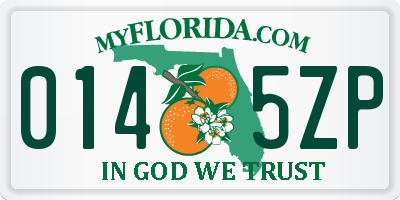 FL license plate 0145ZP