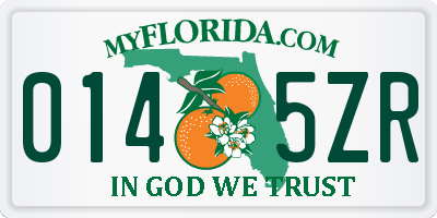 FL license plate 0145ZR