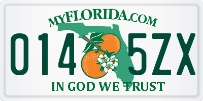 FL license plate 0145ZX