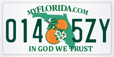 FL license plate 0145ZY