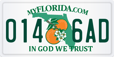 FL license plate 0146AD