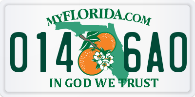 FL license plate 0146AO