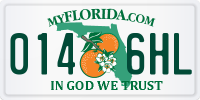 FL license plate 0146HL