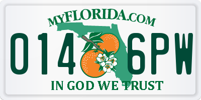 FL license plate 0146PW