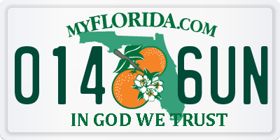 FL license plate 0146UN