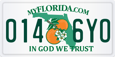 FL license plate 0146YO