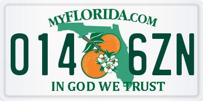 FL license plate 0146ZN