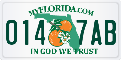 FL license plate 0147AB