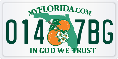 FL license plate 0147BG