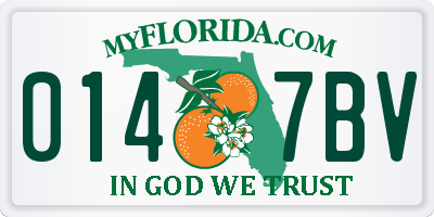 FL license plate 0147BV