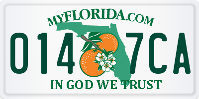 FL license plate 0147CA