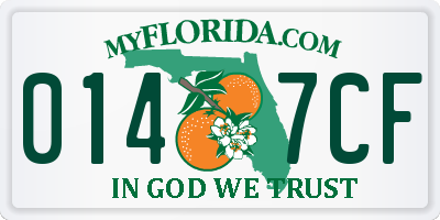 FL license plate 0147CF